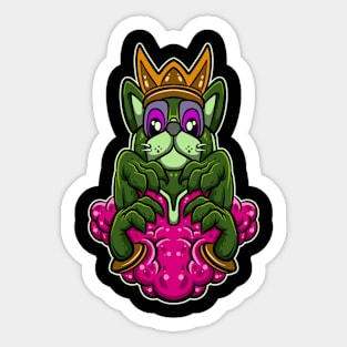 four hands monsters cartoon Sticker